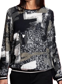 Blusenshirt von Seidel, schwarz/weiß, C3400